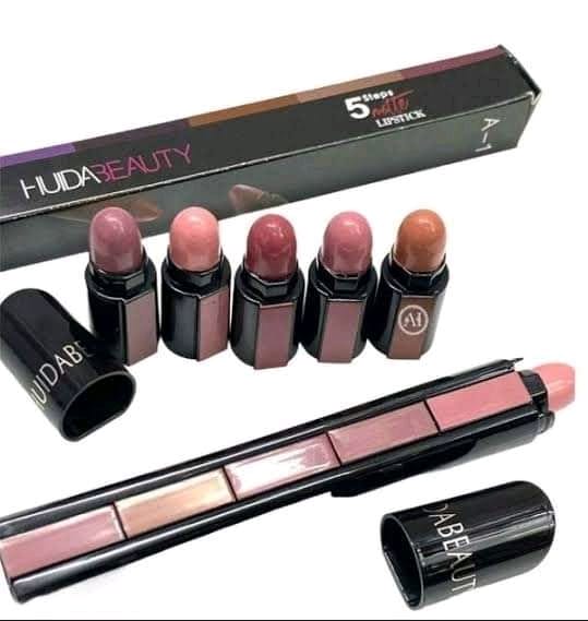 5 In 1 Huda Beauty Lipstick Nude Shades