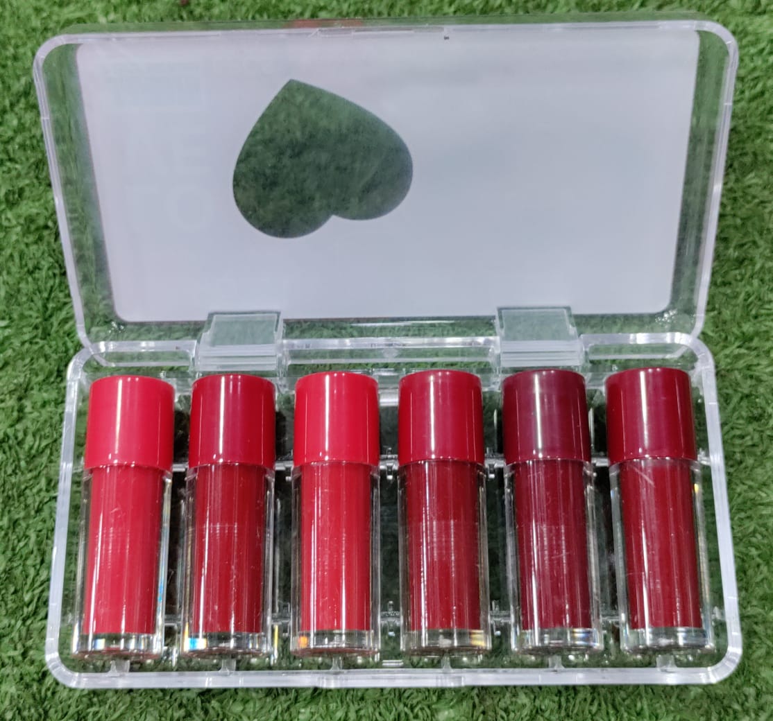 Pack of 6 Romantic Empire Love High Pigment Lipgloss