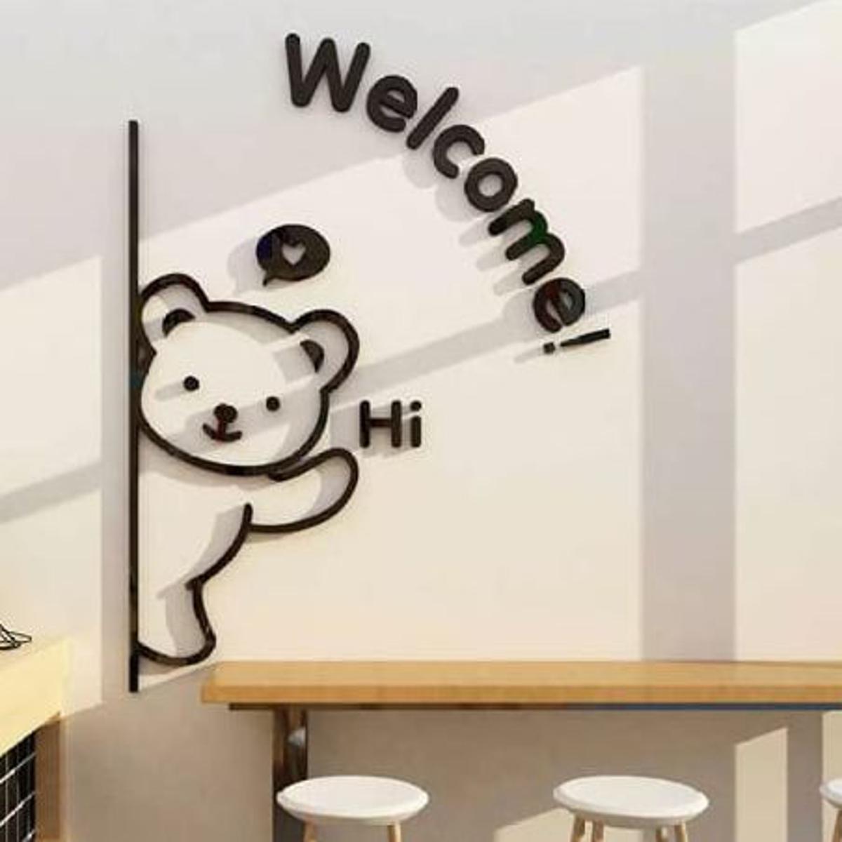 3d wall art with cute teddy bear shaped for home & office