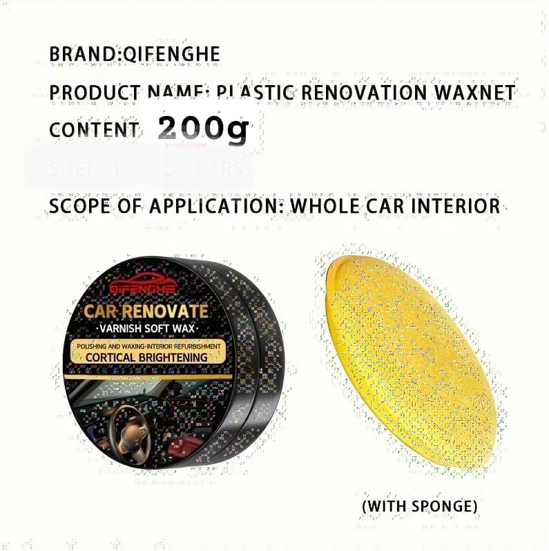 QIFENGHE Car Plastic Restorer - Auto Interior & Panel Renewal Wax Coating