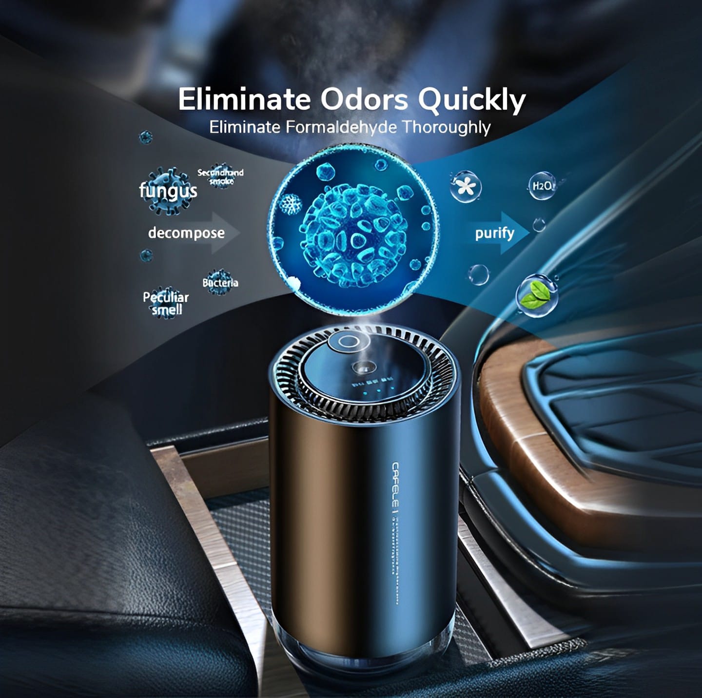 Electronic Air Purifier Auto Aroma Diffuser Deodorization Must-have Car Accsesories Interior Decorations