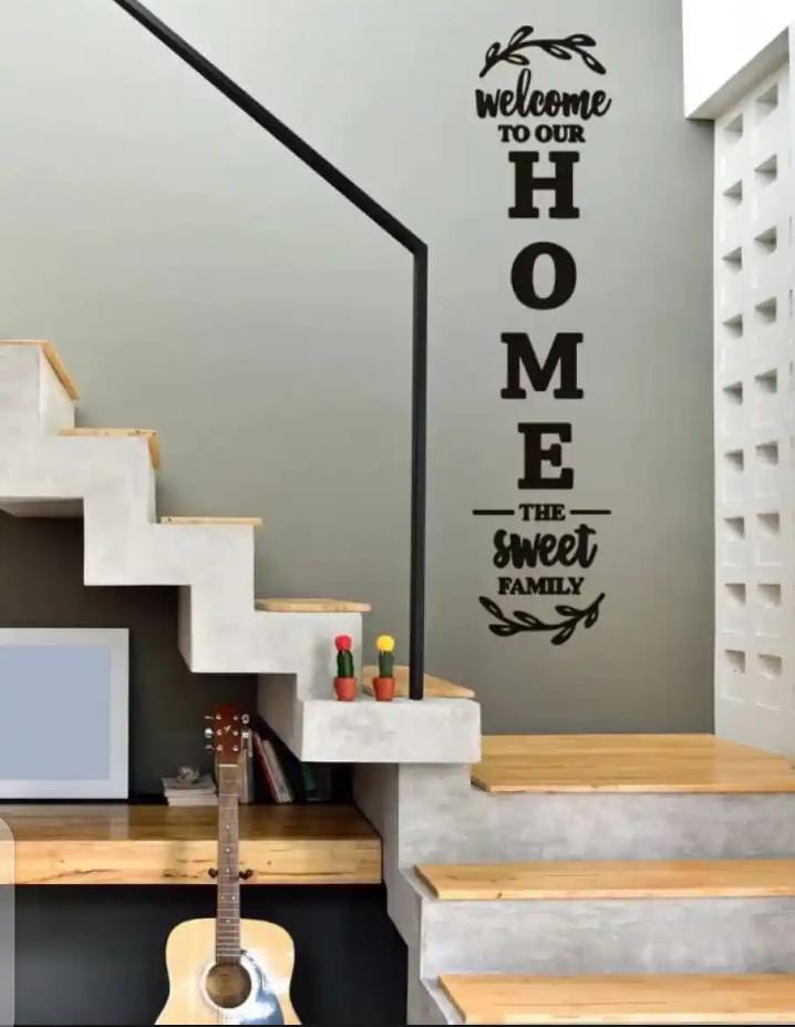 3d Wall art Welcome to Our Home the Sweet Family Wall Decoration