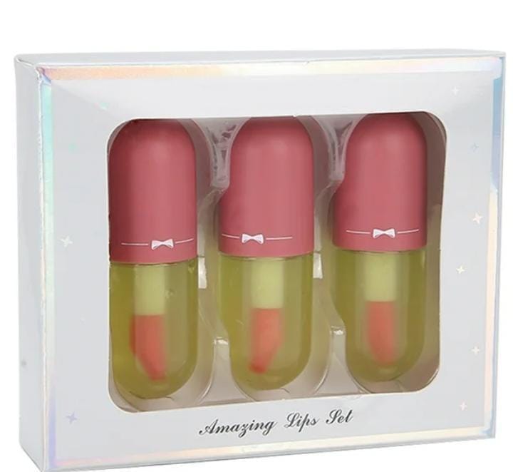 (pack of 3 ) NEW Lip Gloss Capsule Lip Plumper Oil Shiny