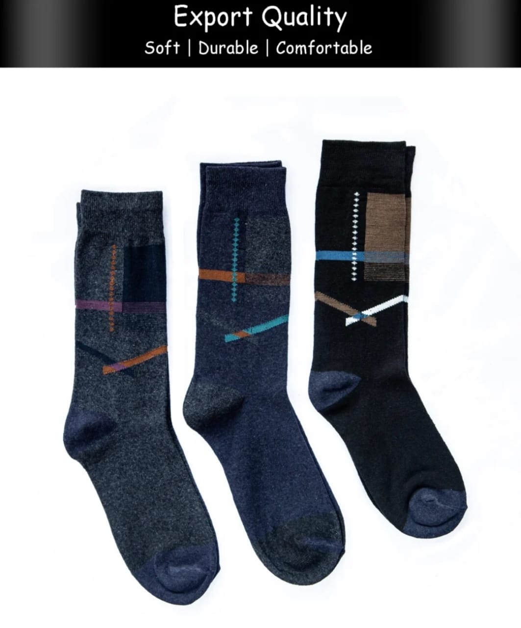 Pack Of 6 Men Socks Casual/Formal In best Different Pattern /Design