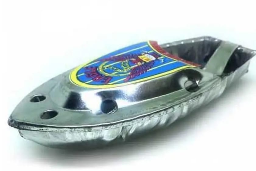 5 Pcs Set - Water Candle Boat Alloy Tin Metal Toy For