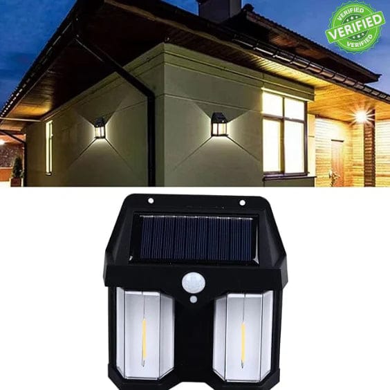 Double Head Antique Solar Sensor Lamp Solar Warm Lighting Lamp Outdoor Wall