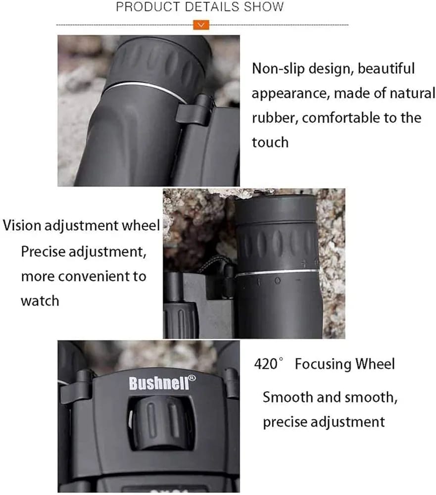 Telescope Compact Folding Binoculars with BAK4 Prism,HD Professional Vision Clear Bird Watching