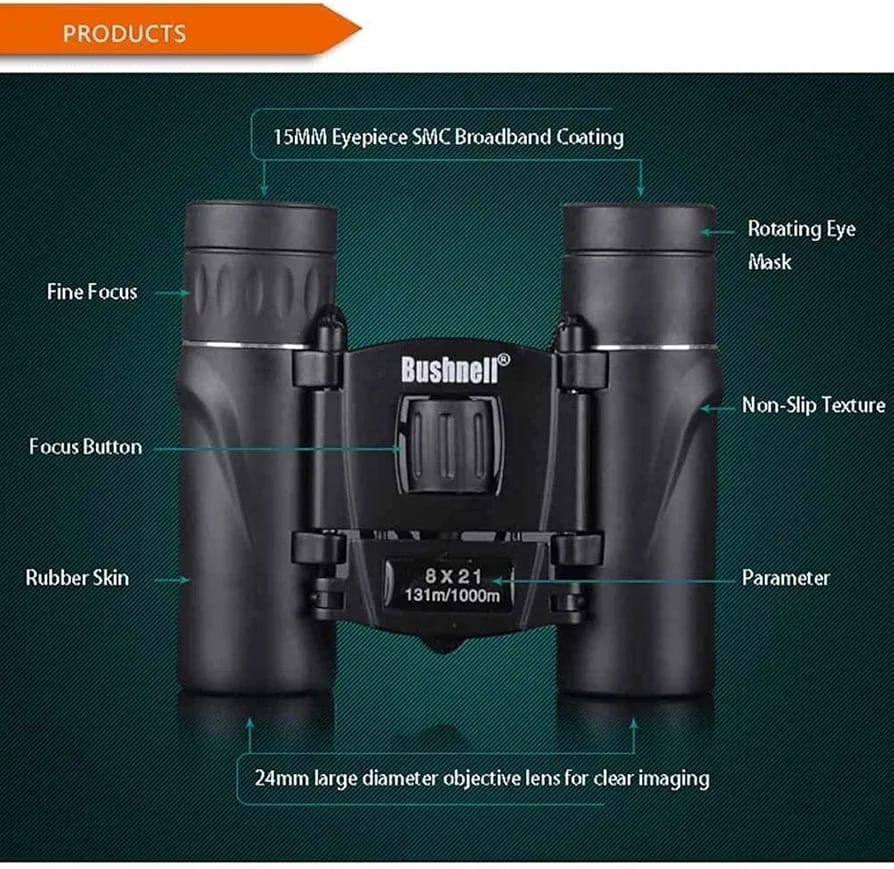 Telescope Compact Folding Binoculars with BAK4 Prism,HD Professional Vision Clear Bird Watching