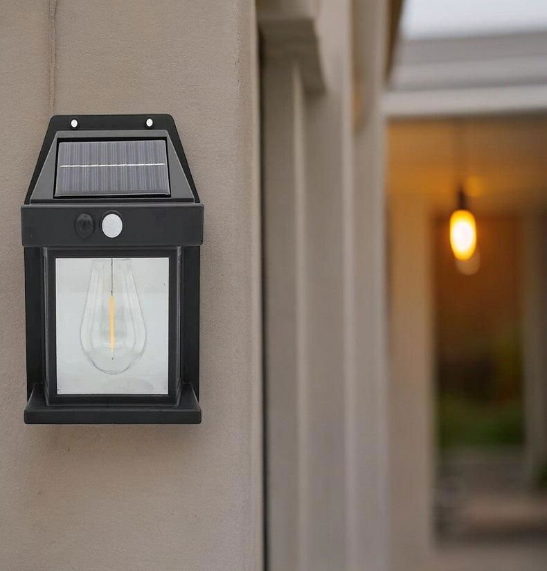 Solar Tungsten Filament Lamp - Outdoor Waterproof Intelligent Induction Wall Lamp for