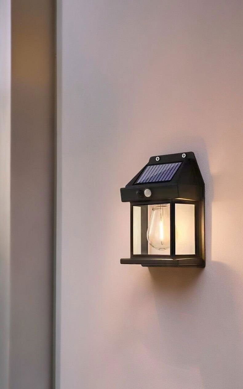 Solar Tungsten Filament Lamp - Outdoor Waterproof Intelligent Induction Wall Lamp for