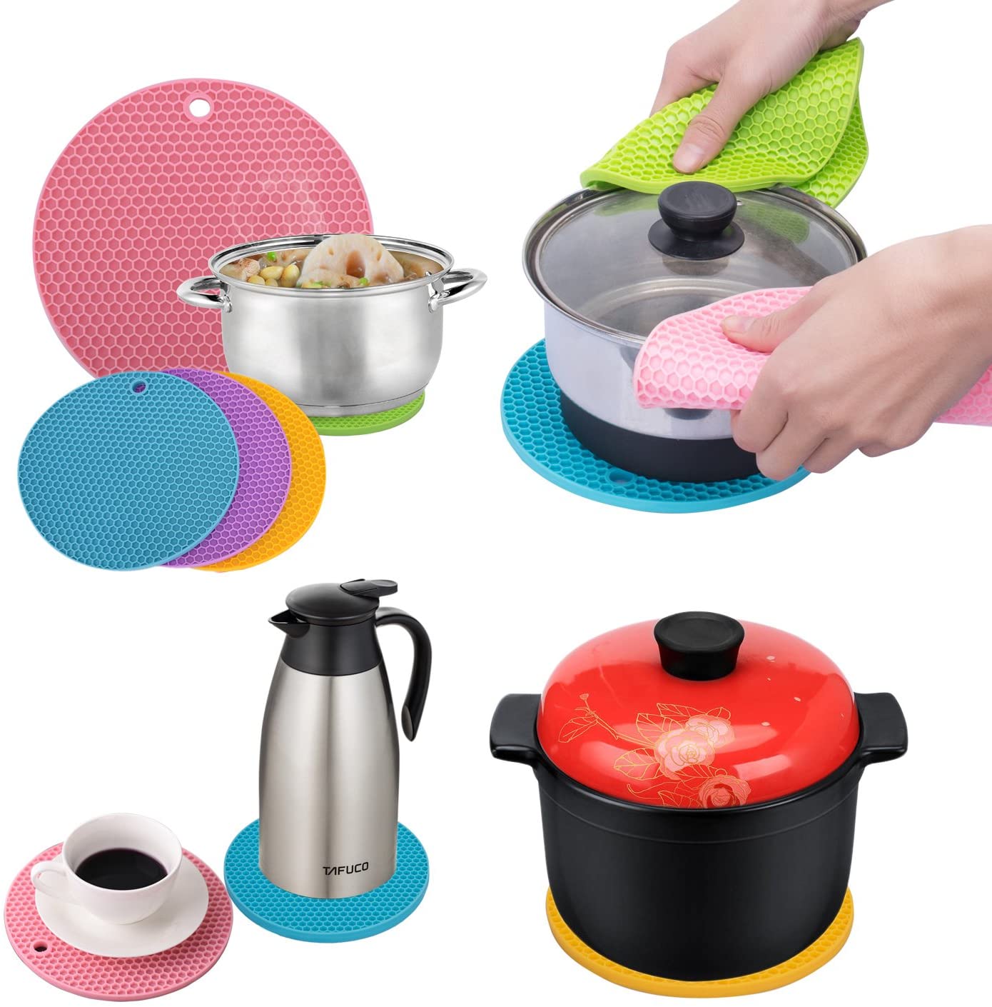 Multifunction Heat Resistant Silicone Mat Nonslip Pads Pot Holder Table Place
