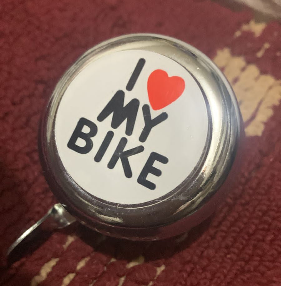 I Love My Bike Bicycle Handle Bar Bell