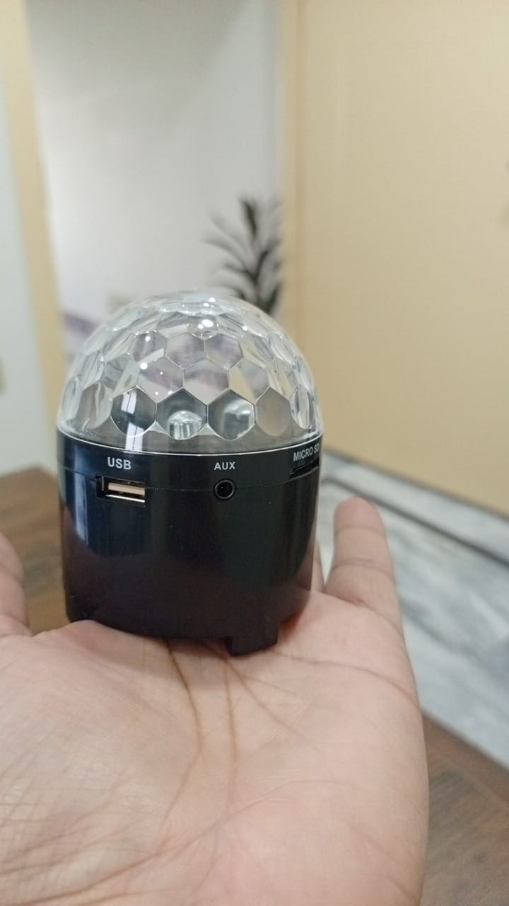 Digital RGB LED Music Crystal Magic Ball Effect Light MP3 USB Disco