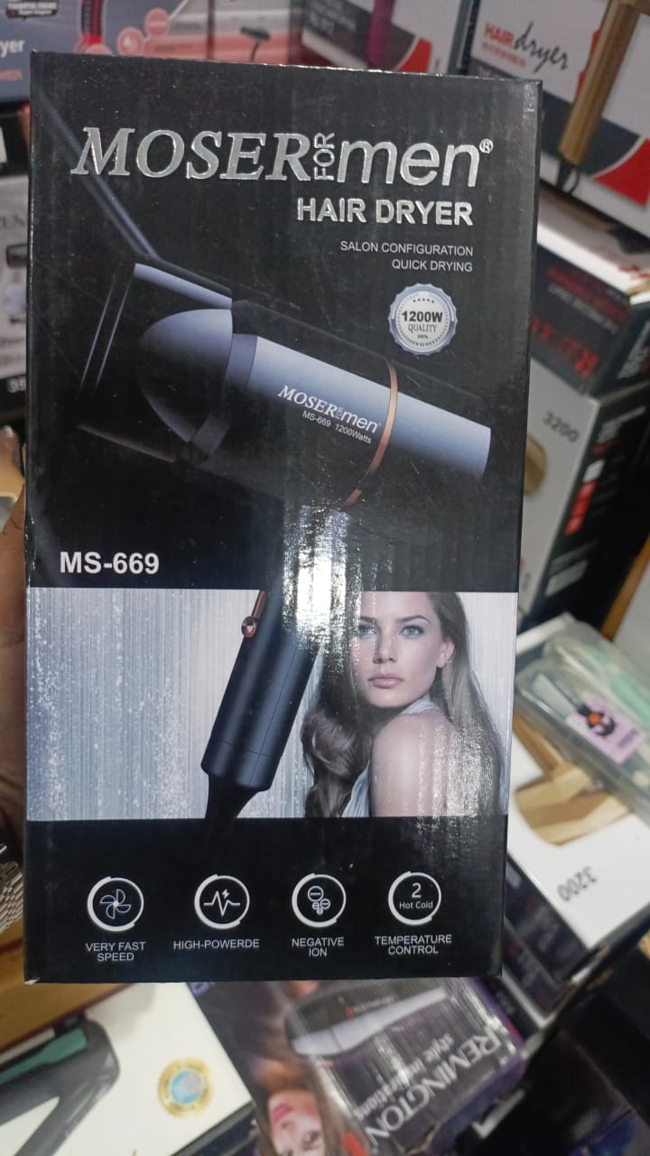Mosermen 1200W Hair Dryer | Fast Drying, Stylish Design For Men And