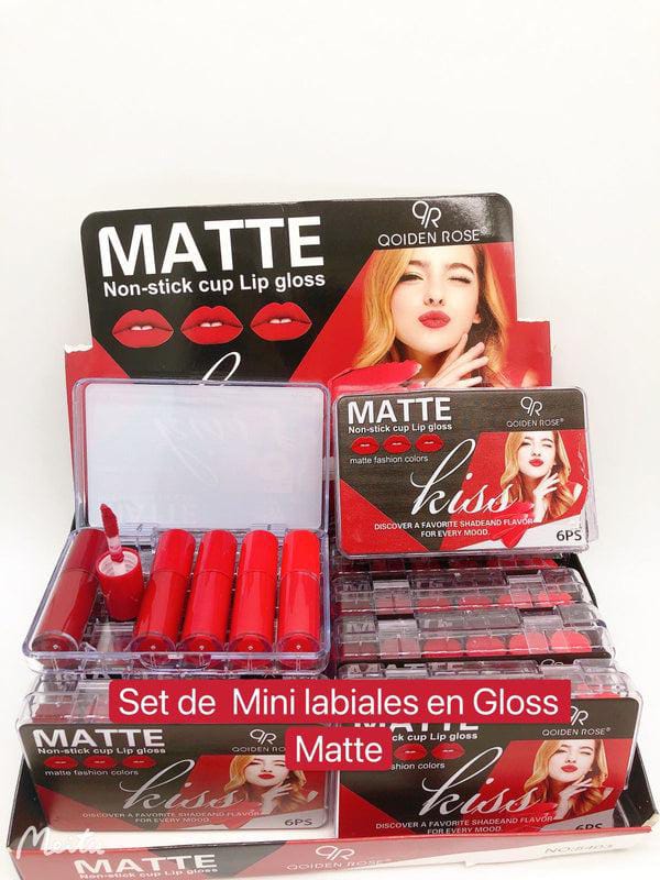 (pack of 6 ) Qoiden Rose Kiss Matte Lip Gloss