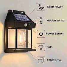 Single Tungston Solar sensor Light (random color)