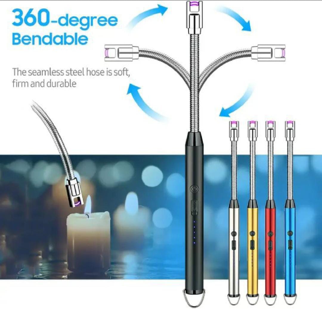 Combo Deal Of Gas Saver Burner Stand + USB Rechargeable Arc Lighter