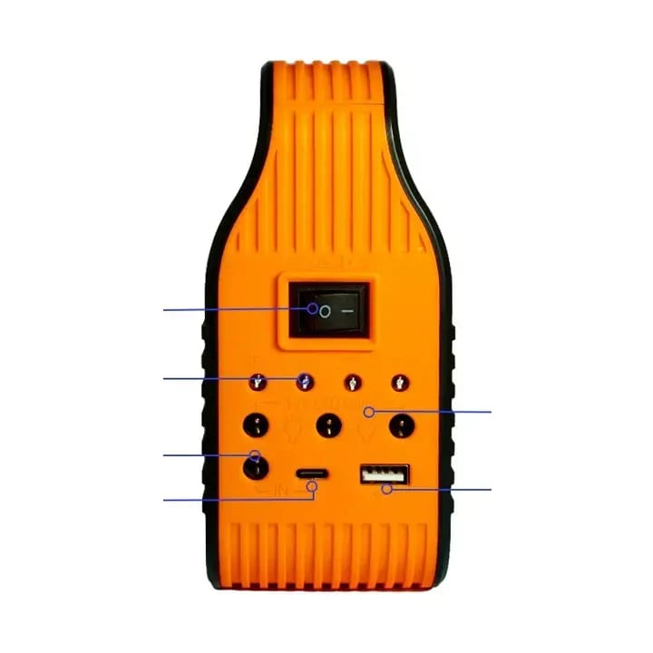 Solar Powered Light System Flashlight, Emergency Mobile Power Bank, Wireless Power Supply