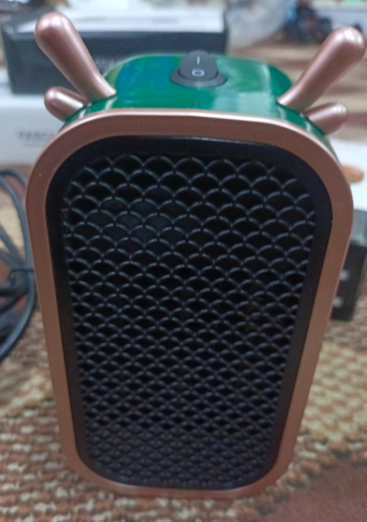 Zodiac Dragon Mini Portable Electric Desk Air Heater for Room, Small Tabletop