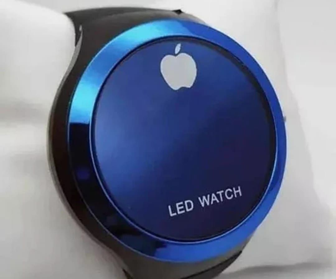 Round Shape Led Digital Watch with Apple Logo Digital Watch-watch for