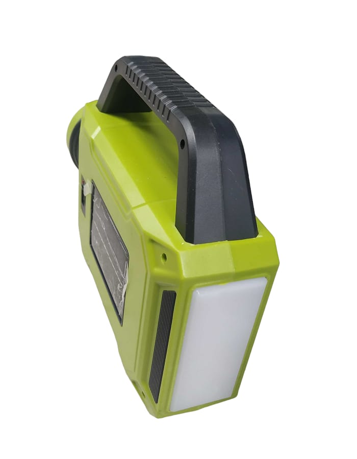 Rechargeable LED flashlight with solar panel - 6689A (Random color)
