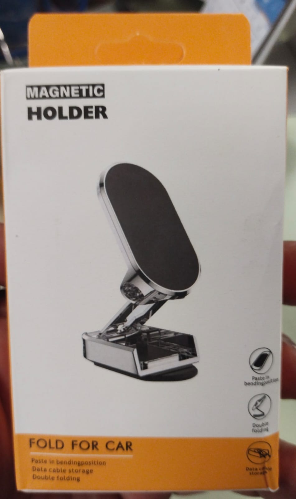 Folding Car Mobile Phone Bracket Base Strong Magnetic Suction 360 Degree Rotating