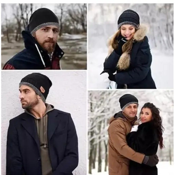 Couple Pack of 2 Combo - woolen winter beanie Head cap with