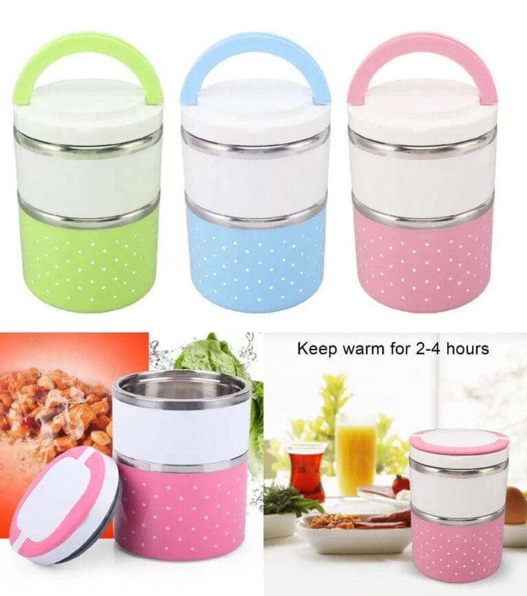 Lunch Box 2 Layer For Kids and Adults (random color)