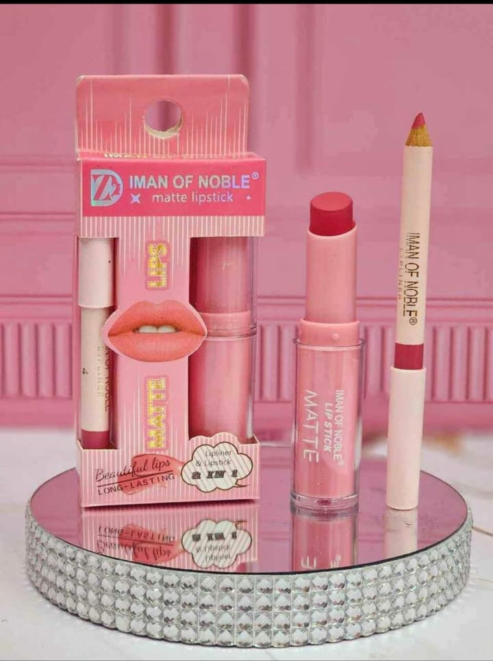 2 In 1 LIPSTICK AND LIP LINER SET IMAN OF NOBLE DYE