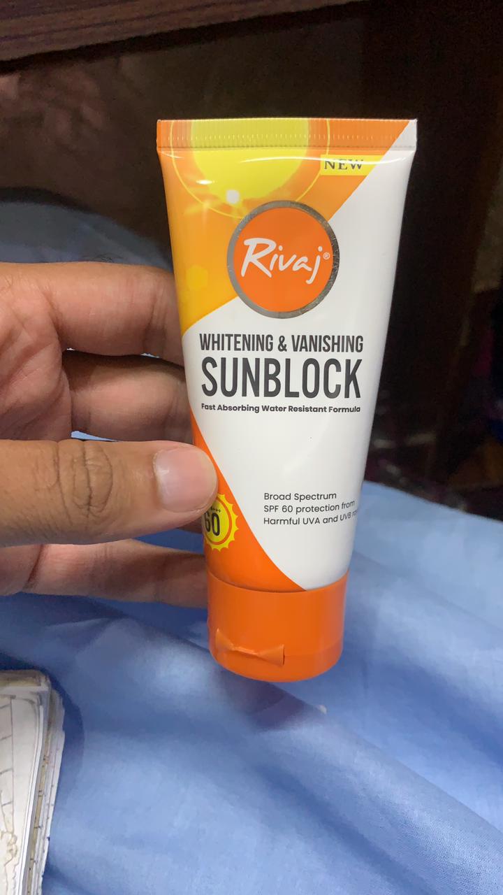 Rivaj UK Sun Block Spf 60 Original Rivaj UK Whitening & Vanishing