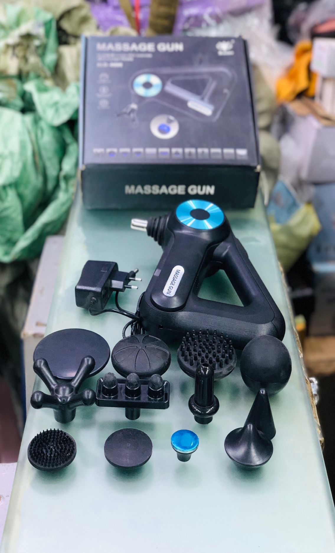 Handheld Massage Gun Deep Tissue Muscle Massager with 12 Massage Heads