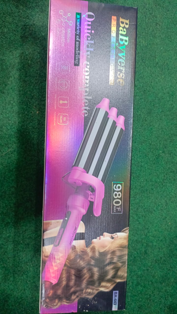 Babyverse Professional Couture Hair Pro 3 Ceramic Wave Styler- Beach Waves for