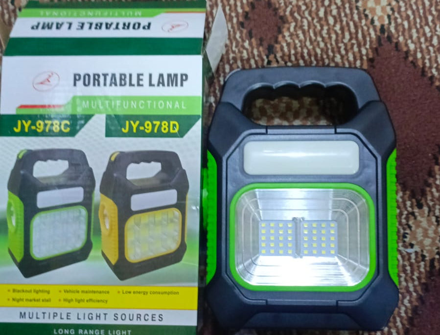 JY-978A Solar portable lamp multi functional for outdoor Hiking long Range light(random
