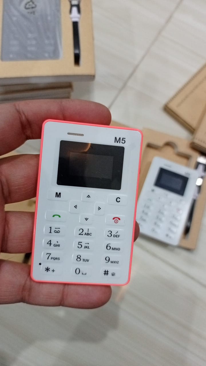 M5 MINI MOBILE CREDIT CARD SIZE (random color )