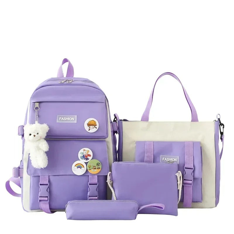 4-Piece School Bag Set: Stylish & Practical new arrival 2024