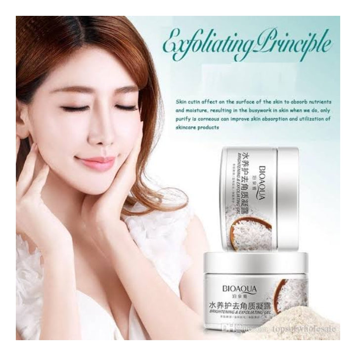 BIOAQUA Brightening & Exfoliating Rice Gel Face Scrub 140g