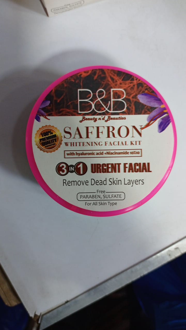 B and B Saffron Whitening Facial Kit 3 in 1 - Urgent