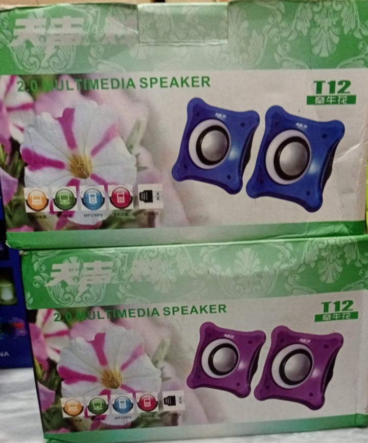 (Pair) T12 Mini multimedia 2.0 speakers Music Stereo for Computer Desktop