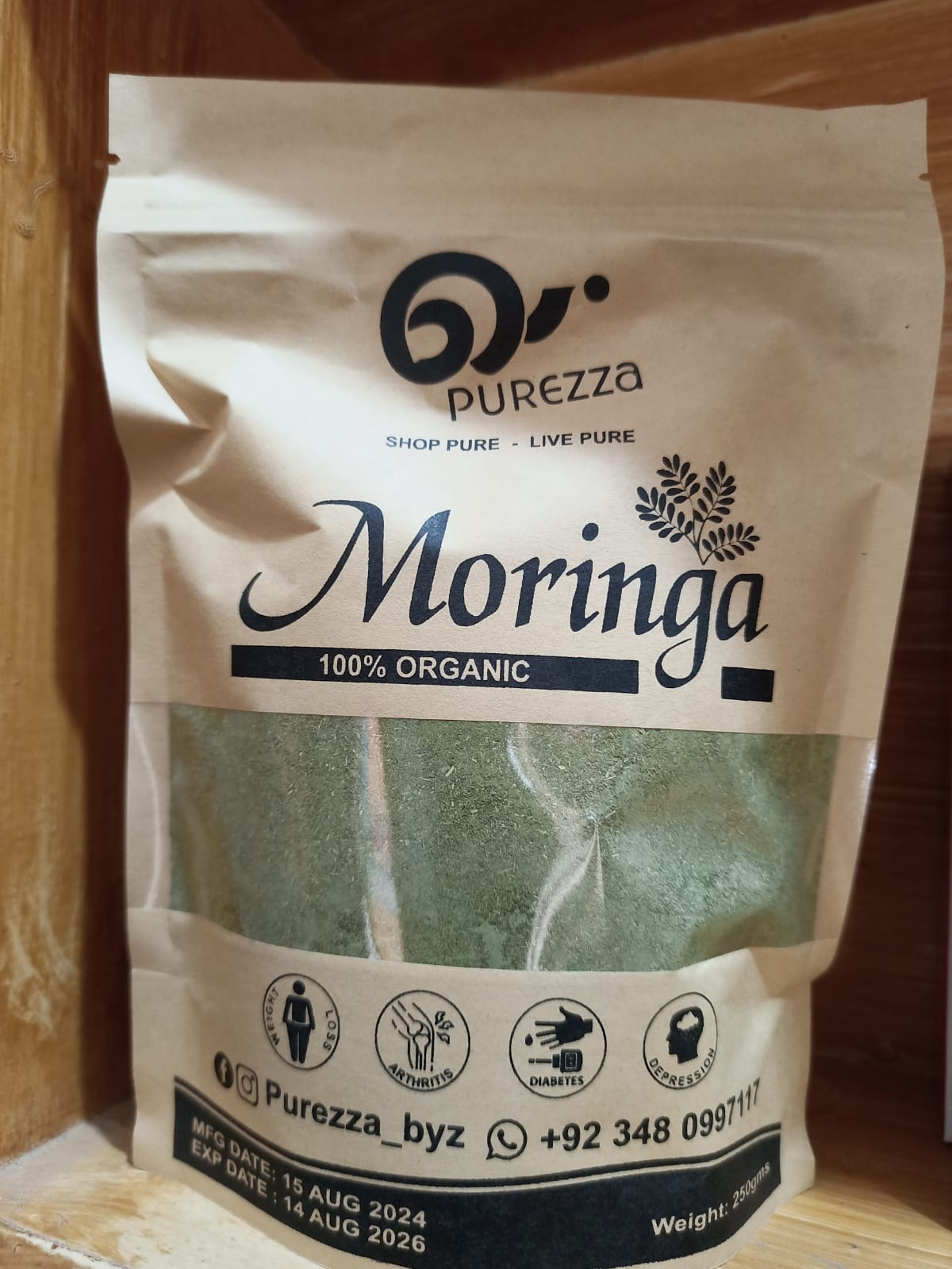 Moringa the Power of Nature with Purezza Moringa Powder (250g)