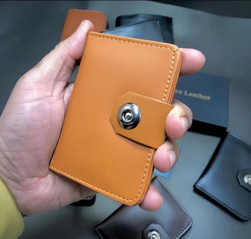 Plain Leather Smart Wallet for Male And female Easy To
