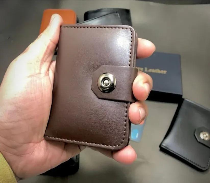 Plain Leather Smart Wallet for Male And female Easy To