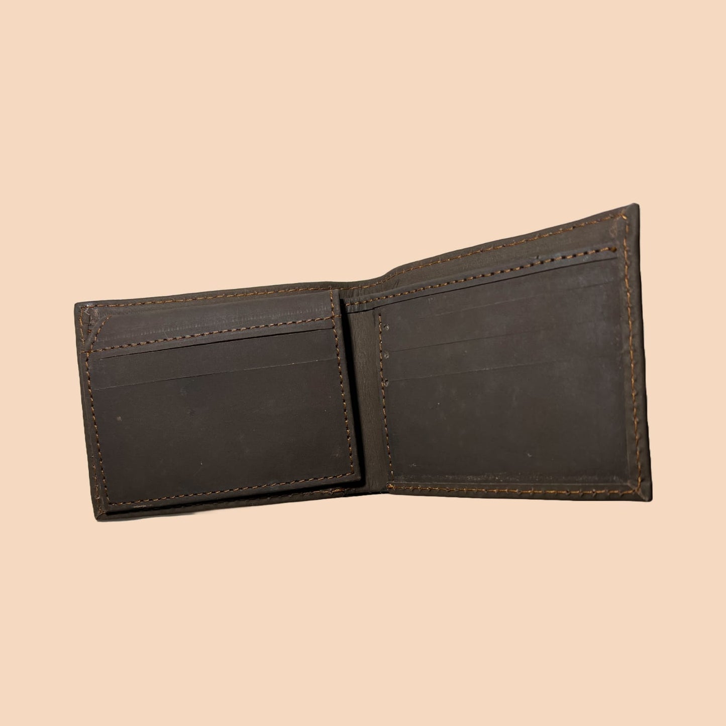 Cow Leather Plain Men Short Wallet Purse Small Vintage Wallets Card Holder