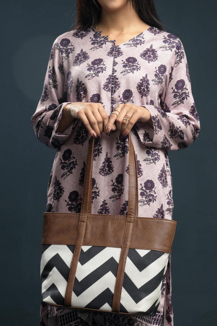 Women's PU Leather Printed Tote Bags for Women Tote Bag, Purse and
