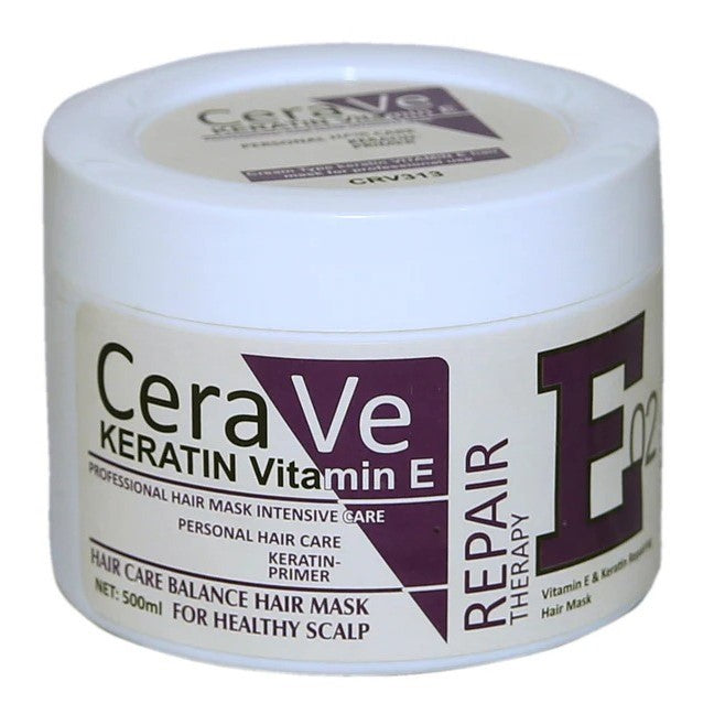 Cera Ve Keratin Vitamin E Repair Therapy E02 Hair Mask - 500ml