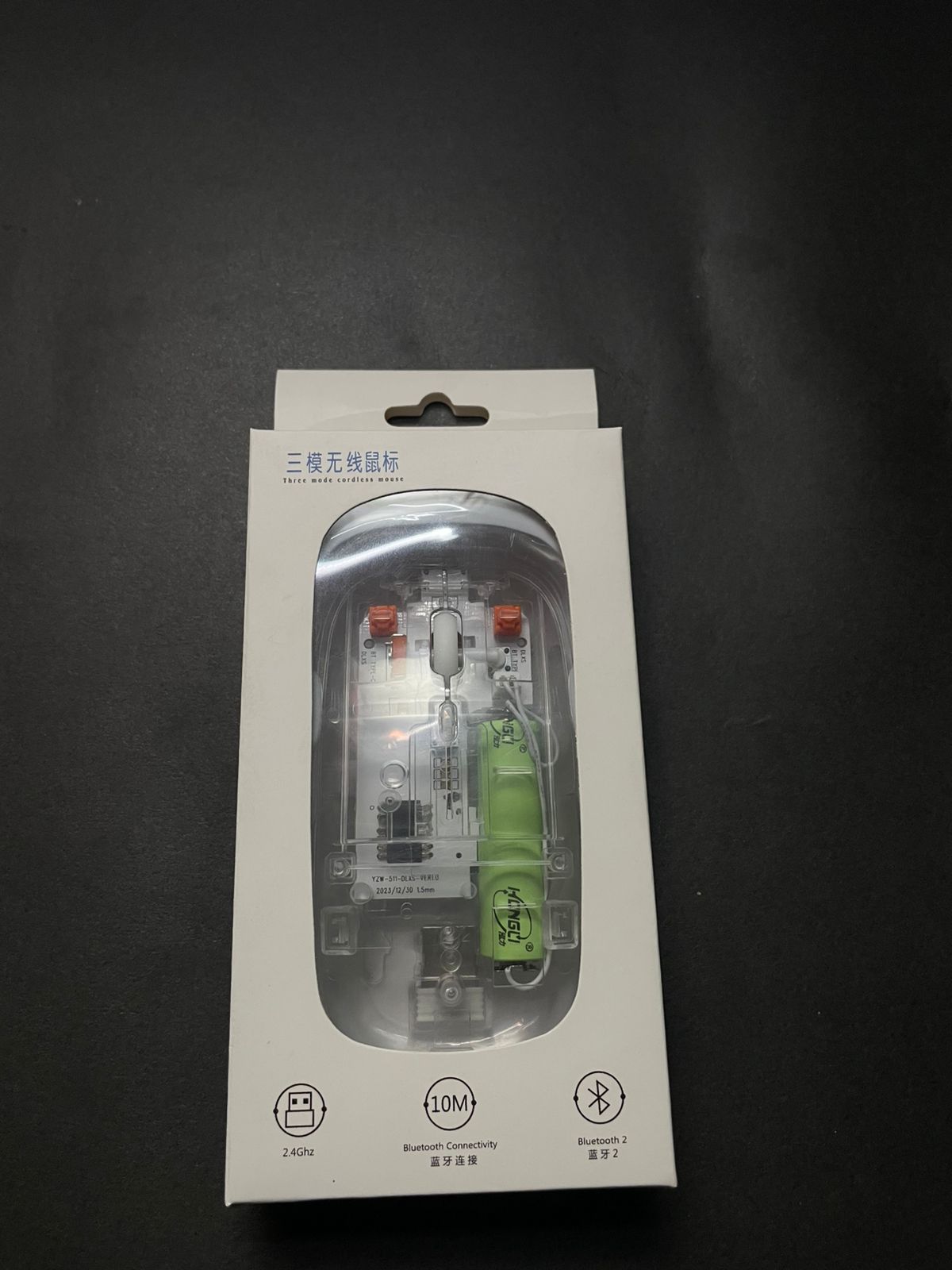 RGB Wireless Transparent Mouse Dual-Mode Rechargeable Mouse With LED lights