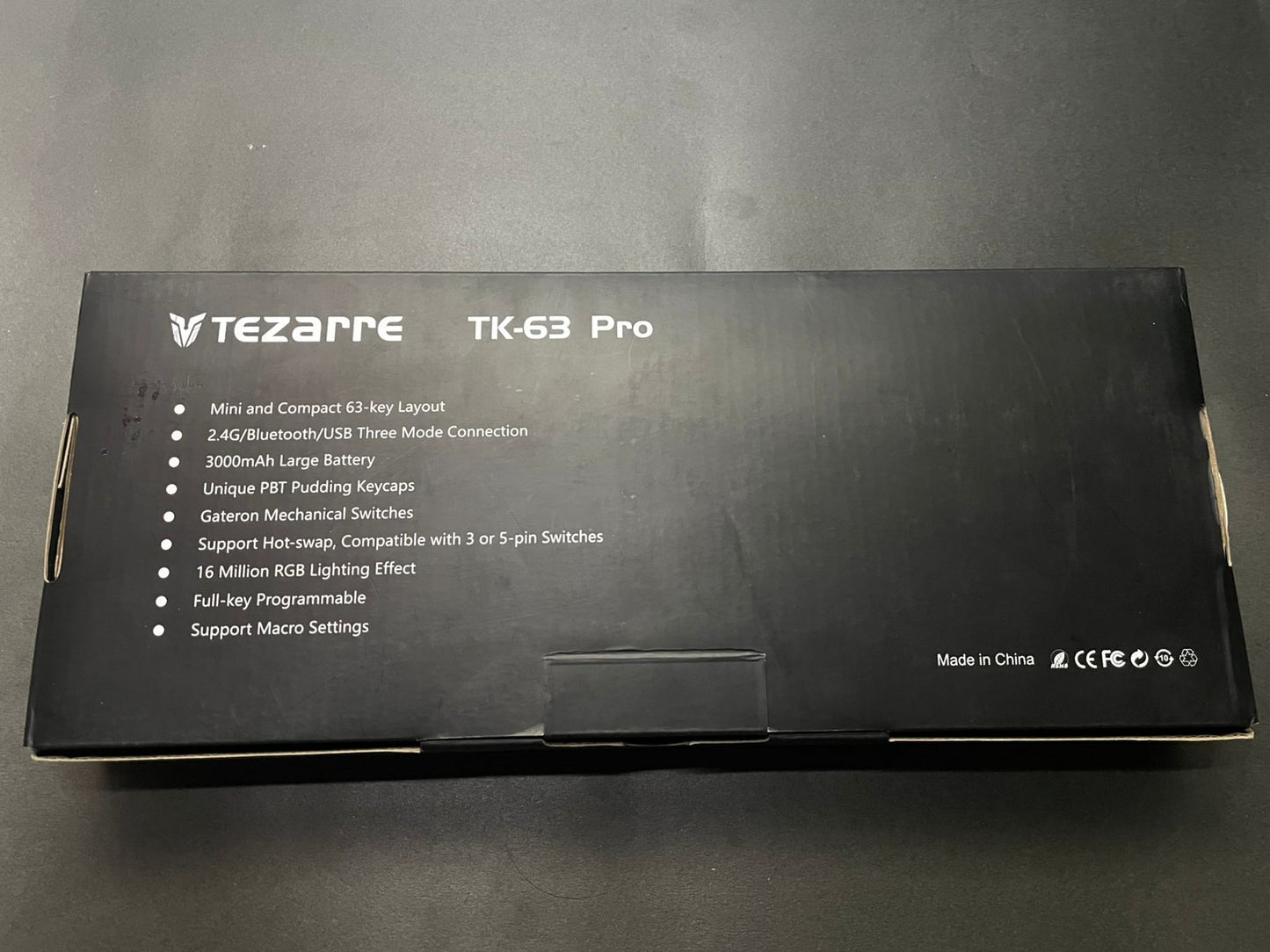 Tezarre TK-63 PRO RGB Wireless Mechanical RGB Gaming Keyboard RGB Backlight Mini