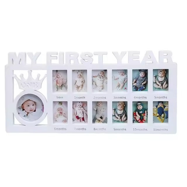 Newborn Baby Photo Frame Baby Pictures Plastic Frame For 12 months Monthly