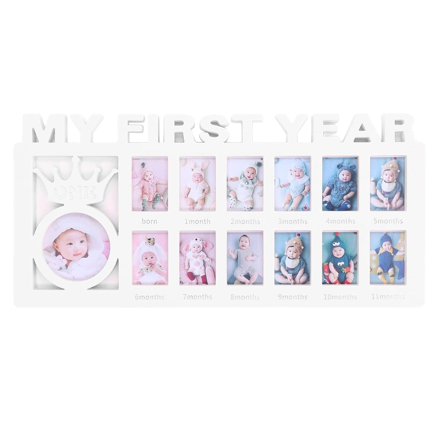 Newborn Baby Photo Frame Baby Pictures Plastic Frame For 12 months Monthly