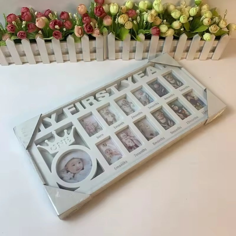 Newborn Baby Photo Frame Baby Pictures Plastic Frame For 12 months Monthly