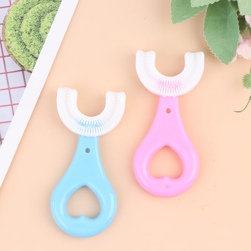 360 Degree U-Shaped Baby Toothbrush Children Child Toothbrush Teethers Baby Brush Silicone